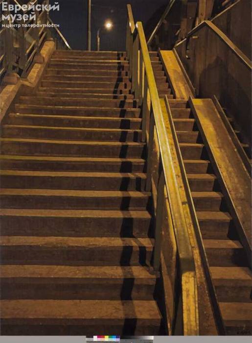 Ночь, лестница, фонарь из цикла «Ночной разгуляй», 2014